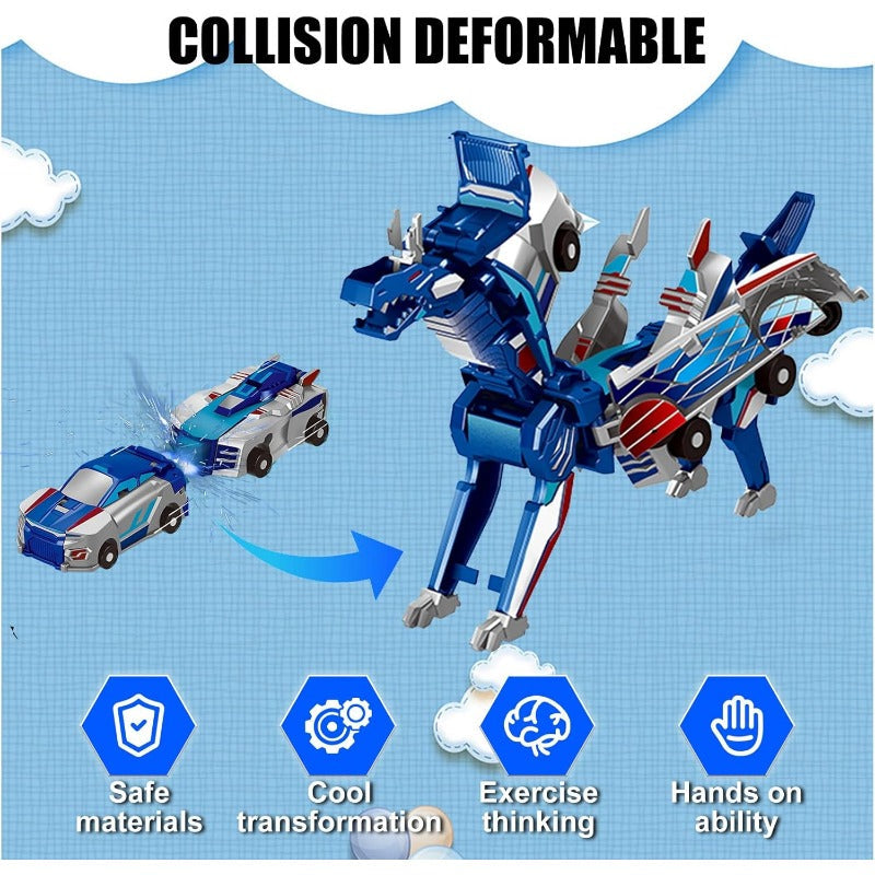 DinoDrive 2-in-1 Transforming Race Car Dinosaur Automatic Transforming Toy