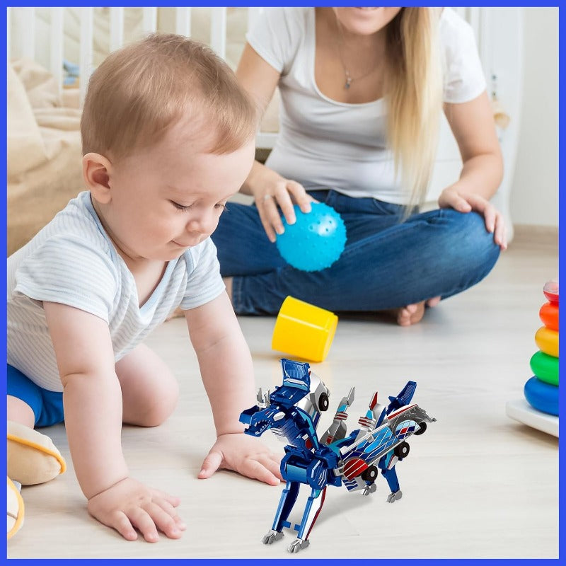 DinoDrive 2-in-1 Transforming Race Car Dinosaur Automatic Transforming Toy